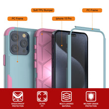 Load image into Gallery viewer, Punkcase for iPhone 15 Pro Belt Clip Multilayer Holster Case [Patron Series] [Mint-Pink]
