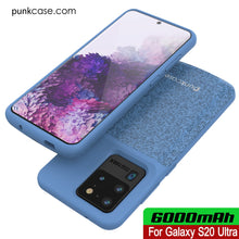 Load image into Gallery viewer, PunkJuice S20 Ultra Battery Case Patterned Blue - Fast Charging Power Juice Bank with 6000mAh
