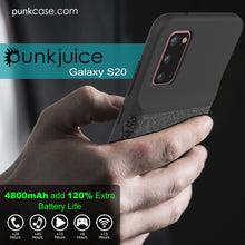 Load image into Gallery viewer, PunkJuice S20 Battery Case Patterned Black - Fast Charging Power Juice Bank with 4800mAh
