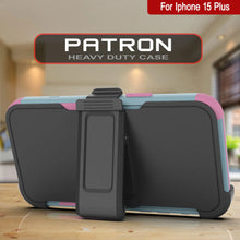 Load image into Gallery viewer, Punkcase for iPhone 15 Plus Belt Clip Multilayer Holster Case [Patron Series] [Mint-Pink]
