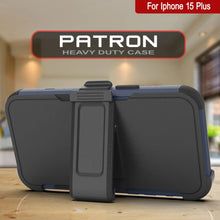 Load image into Gallery viewer, Punkcase for iPhone 15 Plus Belt Clip Multilayer Holster Case [Patron Series] [Navy Black]
