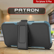 Load image into Gallery viewer, Punkcase for iPhone 15 Plus Belt Clip Multilayer Holster Case [Patron Series] [Mint]
