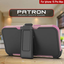 Load image into Gallery viewer, Punkcase for iPhone 15 Pro Max Belt Clip Multilayer Holster Case [Patron Series] [Pink]
