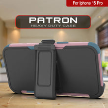 Load image into Gallery viewer, Punkcase for iPhone 15 Pro Belt Clip Multilayer Holster Case [Patron Series] [Pink-Blue]
