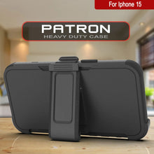 Load image into Gallery viewer, Punkcase for iPhone 15 Belt Clip Multilayer Holster Case [Patron Series] [Black]

