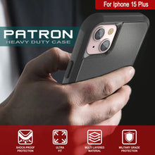 Load image into Gallery viewer, Punkcase for iPhone 15 Plus Belt Clip Multilayer Holster Case [Patron Series] [Black]
