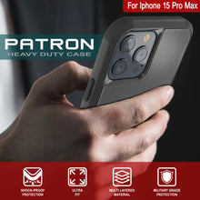 Load image into Gallery viewer, Punkcase for iPhone 15 Pro Max Belt Clip Multilayer Holster Case [Patron Series] [Black]
