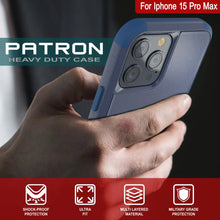 Load image into Gallery viewer, Punkcase for iPhone 15 Pro Max Belt Clip Multilayer Holster Case [Patron Series] [Navy]
