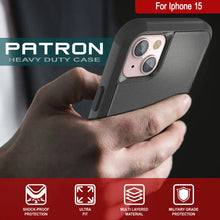 Load image into Gallery viewer, Punkcase for iPhone 15 Belt Clip Multilayer Holster Case [Patron Series] [Black]
