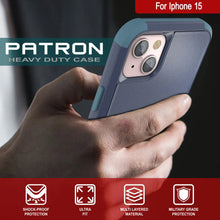 Load image into Gallery viewer, Punkcase for iPhone 15 Belt Clip Multilayer Holster Case [Patron Series] [Navy Blue]
