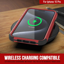 Load image into Gallery viewer, Punkcase for iPhone 15 Pro Belt Clip Multilayer Holster Case [Patron Series] [Red-Black]

