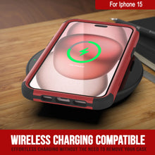 Load image into Gallery viewer, Punkcase for iPhone 15 Belt Clip Multilayer Holster Case [Patron Series] [Red-Black]
