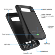 Load image into Gallery viewer, Galaxy S8 Battery Case, Punkcase 5000mAH Charger Case W/ Screen Protector | Integrated Kickstand &amp; USB Port | IntelSwitch [Black]
