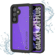 Load image into Gallery viewer, Galaxy S24+ Plus Waterproof Case PunkCase StudStar Purple Thin 6.7ft Underwater IP68 Shock/Snow Proof
