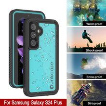 Load image into Gallery viewer, Galaxy S24+ Plus Waterproof Case PunkCase StudStar Teal Thin 6.7ft Underwater IP68 Shock/Snow Proof
