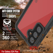 Load image into Gallery viewer, Galaxy S24+ Plus Waterproof Case PunkCase StudStar Red Thin 6.7ft Underwater IP68 Shock/Snow Proof
