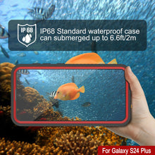 Load image into Gallery viewer, Galaxy S24+ Plus Waterproof Case PunkCase StudStar Red Thin 6.7ft Underwater IP68 Shock/Snow Proof
