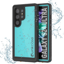 Load image into Gallery viewer, Galaxy S24 Ultra Waterproof Case PunkCase StudStar Teal Thin 6.6ft Underwater IP68 Shock/Snow Proof
