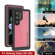 Load image into Gallery viewer, Galaxy S24 Ultra Waterproof Case PunkCase StudStar Pink Thin 6.6ft Underwater IP68 Shock/Snow Proof
