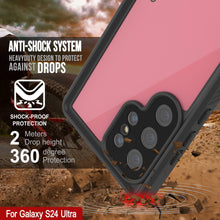 Load image into Gallery viewer, Galaxy S24 Ultra Waterproof Case PunkCase StudStar Pink Thin 6.6ft Underwater IP68 Shock/Snow Proof
