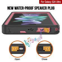Load image into Gallery viewer, Galaxy S24 Ultra Waterproof Case PunkCase StudStar Pink Thin 6.6ft Underwater IP68 Shock/Snow Proof
