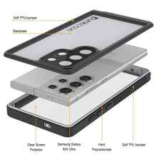 Load image into Gallery viewer, Galaxy S24 Ultra Waterproof Case, Punkcase StudStar White Thin 6.6ft Underwater IP68 Shock/Snow Proof
