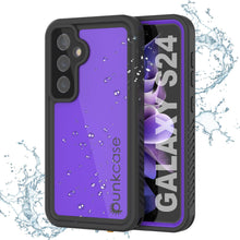 Load image into Gallery viewer, Galaxy S24 Waterproof Case PunkCase StudStar Purple Thin 6.2ft Underwater IP68 Shock/Snow Proof
