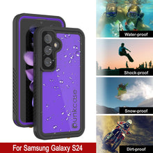 Load image into Gallery viewer, Galaxy S24 Waterproof Case PunkCase StudStar Purple Thin 6.2ft Underwater IP68 Shock/Snow Proof
