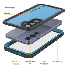 Load image into Gallery viewer, Galaxy S24 Waterproof Case PunkCase StudStar Light Blue Thin 6.2ft Underwater IP68 ShockProof
