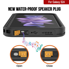Load image into Gallery viewer, Galaxy S24 Waterproof Case PunkCase StudStar Black Thin 6.2ft Underwater IP68 Shock/Snow Proof
