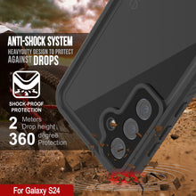 Load image into Gallery viewer, Galaxy S24 Waterproof Case PunkCase StudStar Black Thin 6.2ft Underwater IP68 Shock/Snow Proof
