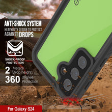 Load image into Gallery viewer, Galaxy S24 Waterproof Case PunkCase StudStar Light Green Thin 6.2ft Underwater IP68 ShockProof
