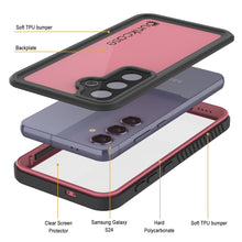 Load image into Gallery viewer, Galaxy S24 Waterproof Case PunkCase StudStar Pink Thin 6.2ft Underwater IP68 Shock/Snow Proof
