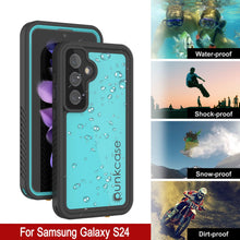 Load image into Gallery viewer, Galaxy S24 Waterproof Case PunkCase StudStar Teal Thin 6.2ft Underwater IP68 Shock/Snow Proof
