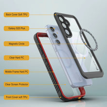 Load image into Gallery viewer, Galaxy S25 Plus Waterproof Case, Punkcase [Extreme Mag Series] Armor Cover W/ Built In Screen Protector [Red]
