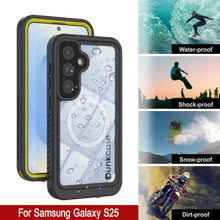 Load image into Gallery viewer, Galaxy S25 Waterproof Case, Punkcase [Extreme Mag Series] Armor Cover W/ Built In Screen Protector [Yellow]
