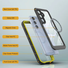 Load image into Gallery viewer, Galaxy S25 Waterproof Case, Punkcase [Extreme Mag Series] Armor Cover W/ Built In Screen Protector [Yellow]
