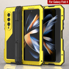 Load image into Gallery viewer, Galaxy Z Fold4 Metal Case, Heavy Duty Military Grade Armor Cover Full Body Hard [Neon]

