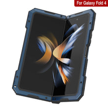 Load image into Gallery viewer, Galaxy Z Fold4 Metal Case, Heavy Duty Military Grade Armor Cover Full Body Hard [Blue]
