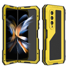 Load image into Gallery viewer, Galaxy Z Fold4 Metal Case, Heavy Duty Military Grade Armor Cover Full Body Hard [Neon]
