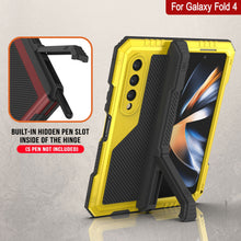 Load image into Gallery viewer, Galaxy Z Fold4 Metal Case, Heavy Duty Military Grade Armor Cover Full Body Hard [Neon]
