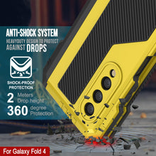 Load image into Gallery viewer, Galaxy Z Fold4 Metal Case, Heavy Duty Military Grade Armor Cover Full Body Hard [Neon]
