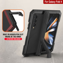 Load image into Gallery viewer, Galaxy Z Fold4 Metal Case, Heavy Duty Military Grade Armor Cover Full Body Hard [Black]
