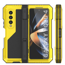 Load image into Gallery viewer, Galaxy Z Fold4 Metal Case, Heavy Duty Military Grade Armor Cover Full Body Hard [Neon]
