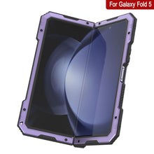 Load image into Gallery viewer, Galaxy Z Fold5 Metal Case, Heavy Duty Military Grade Armor Cover Full Body Hard [Purple]
