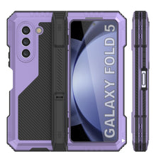 Load image into Gallery viewer, Galaxy Z Fold5 Metal Case, Heavy Duty Military Grade Armor Cover Full Body Hard [Purple]
