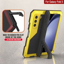 Load image into Gallery viewer, Galaxy Z Fold5 Metal Case, Heavy Duty Military Grade Armor Cover Full Body Hard [Neon]
