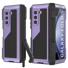 Load image into Gallery viewer, Galaxy Z Fold5 Metal Case, Heavy Duty Military Grade Armor Cover Full Body Hard [Purple]
