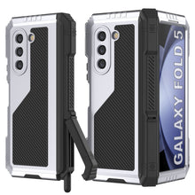 Load image into Gallery viewer, Galaxy Z Fold5 Metal Case, Heavy Duty Military Grade Armor Cover Full Body Hard [White]
