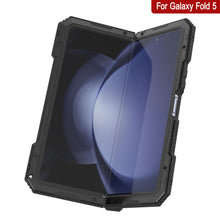 Load image into Gallery viewer, Galaxy Z Fold5 Metal Case, Heavy Duty Military Grade Armor Cover Full Body Hard [Black]
